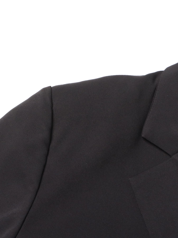 TWOTWINSTYLE Lapel Hollow Out Irregular Hem Designer Coat
