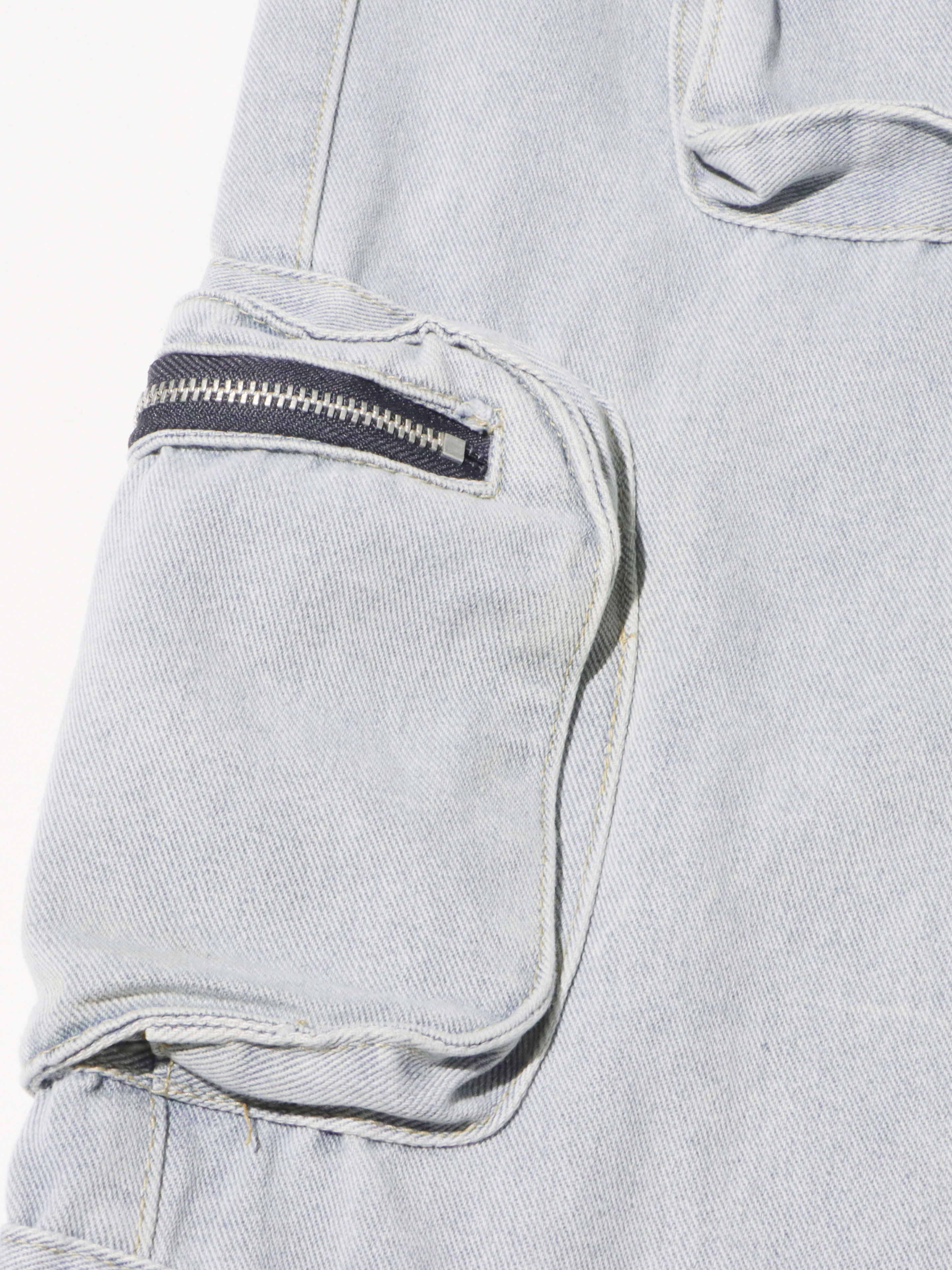 TWOTWINSTYLE Loose Patchwork Pocket Fashion Wide Leg Jeans