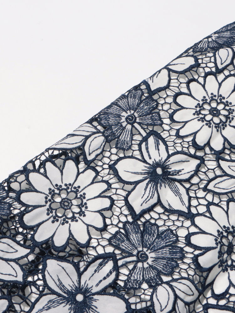 TWOTWINSTYLE Off Shoulder Patchwork Embroidery Print Elegant Dress
