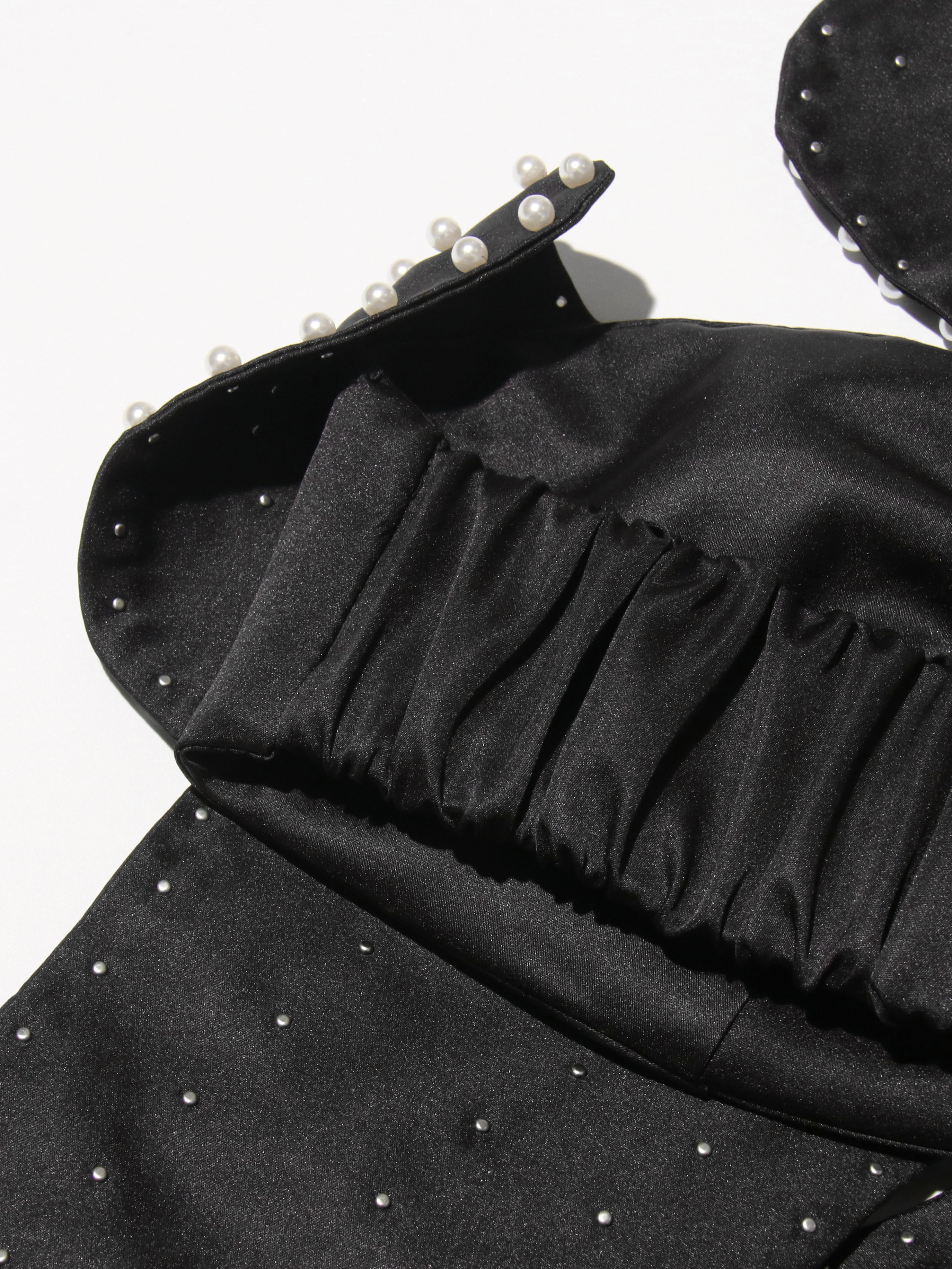 TWOTWINSTYLE Off Shoulder Patchwork Pearl Sexy Vest