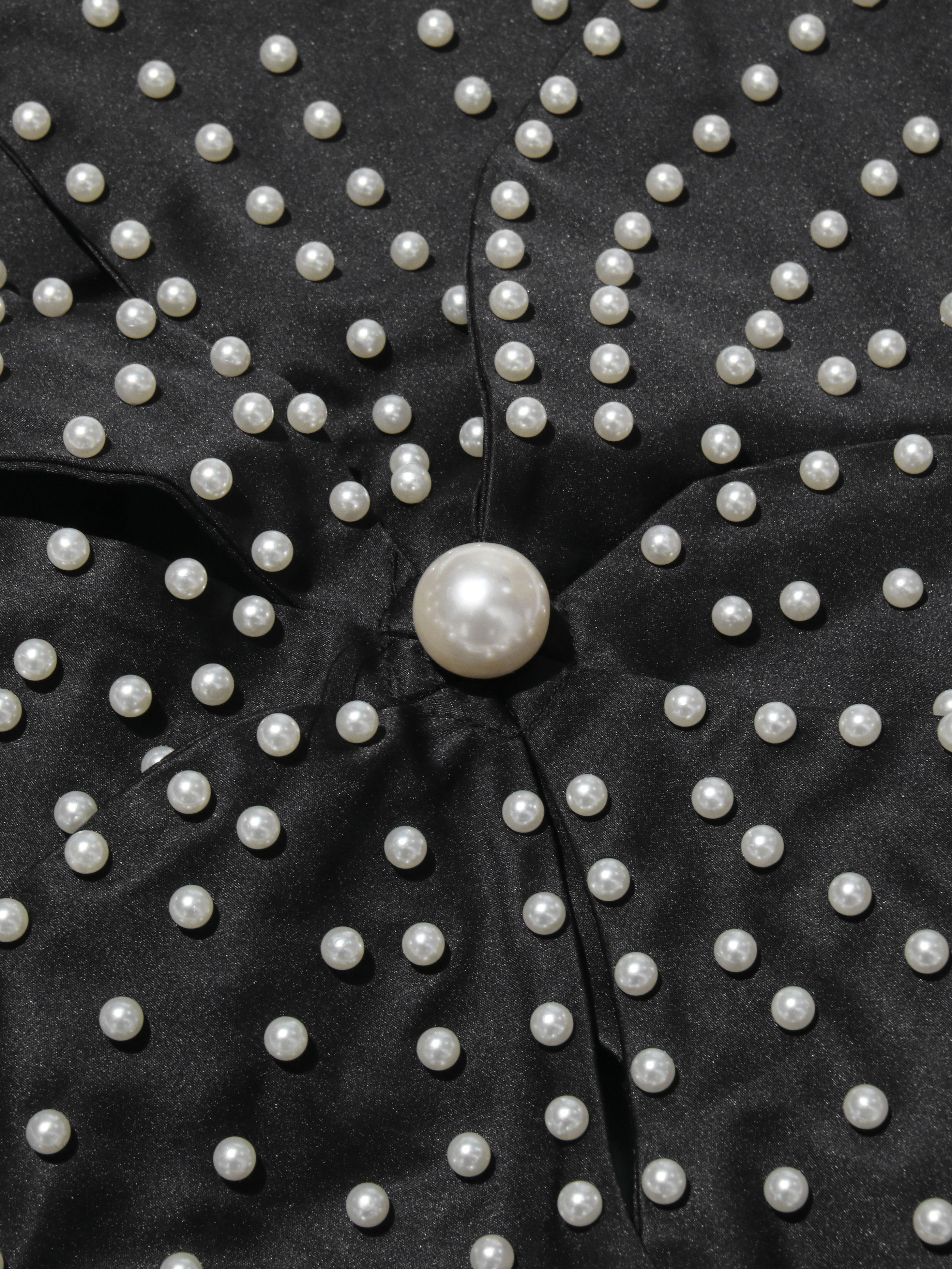 TWOTWINSTYLE Off Shoulder Patchwork Pearl Sexy Vest