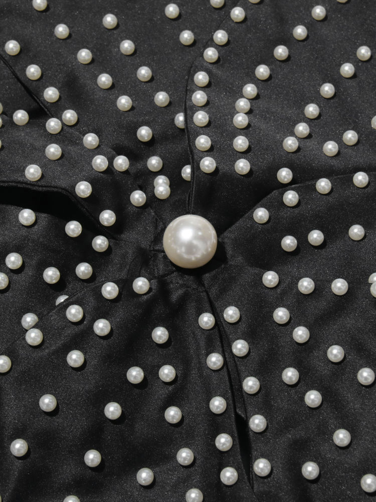TWOTWINSTYLE Off Shoulder Patchwork Pearl Sexy Vest