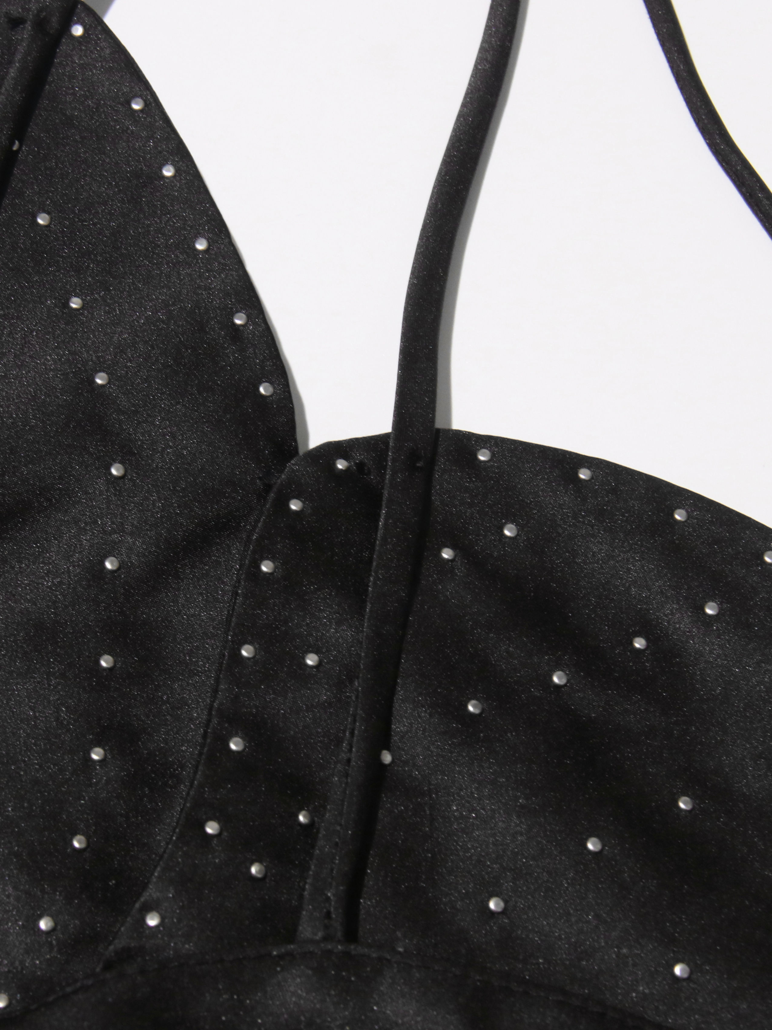 TWOTWINSTYLE Off Shoulder Patchwork Pearl Sexy Vest