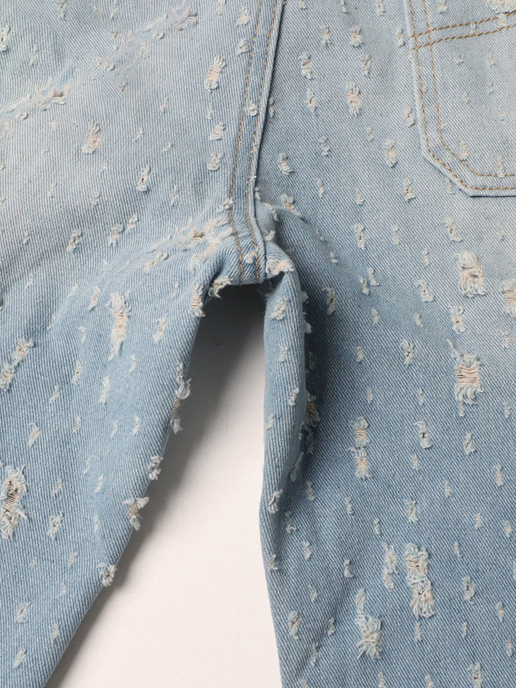 TWOTWINSTYLE Solid Hollow Out Patchwork Zipper Chic Jeans