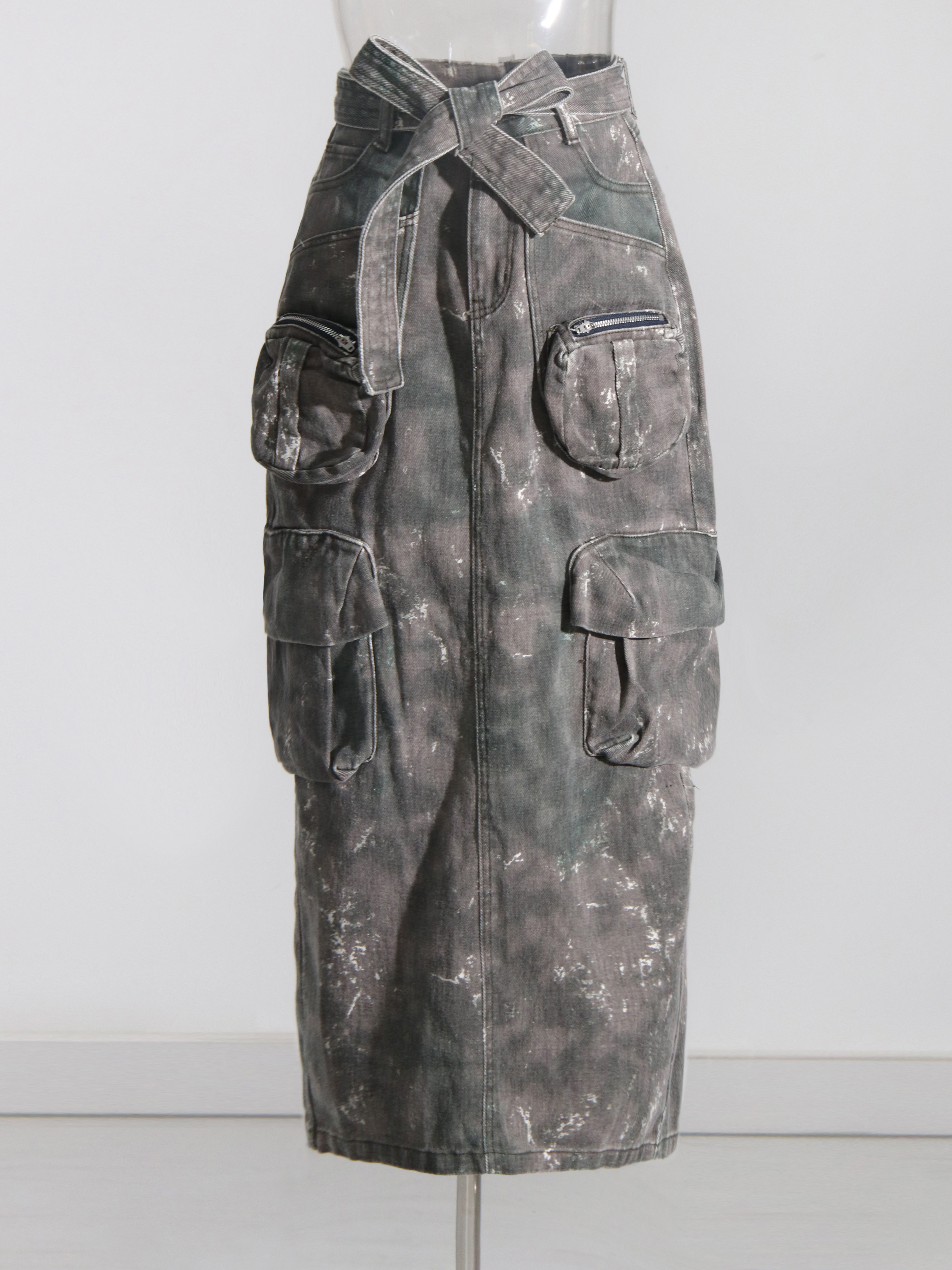 TWOTWINSTYLE Spliced Bowknot Designer Camouflage Skirt