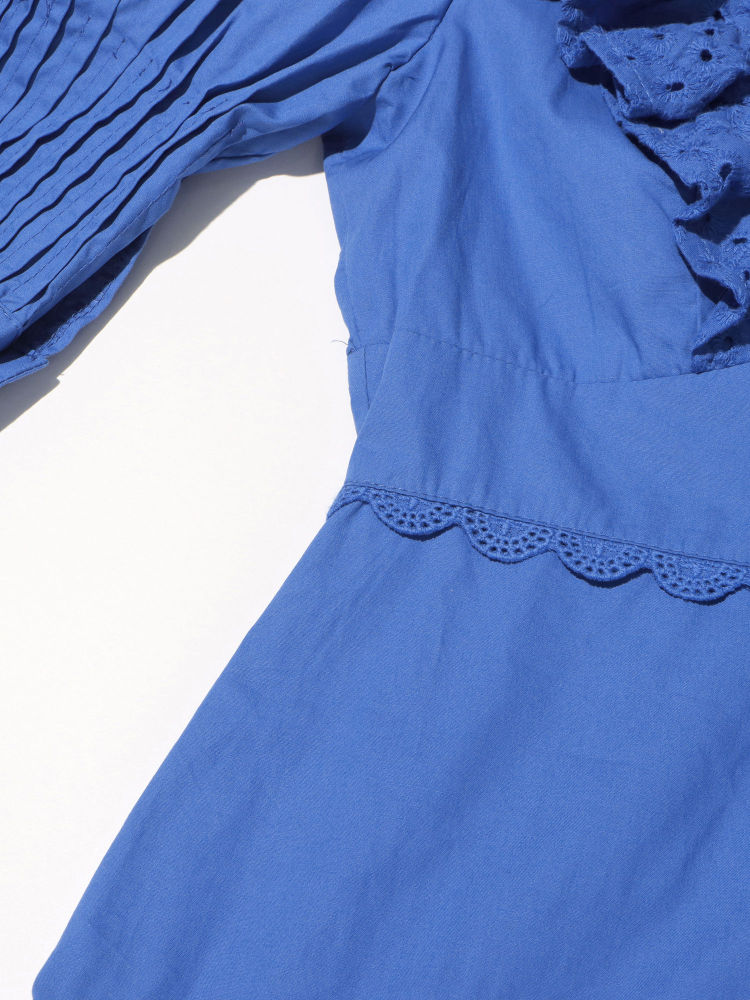 TWOTWINSTYLE Deep V Neck Spliced Single Breasted Elegant Dress