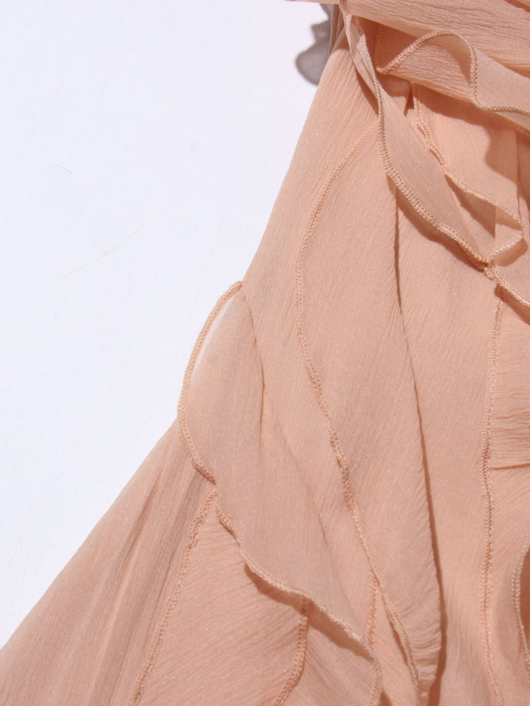 TWOTWINSTYLE Off Shoulder Patchwork Ruffles Designer Dress
