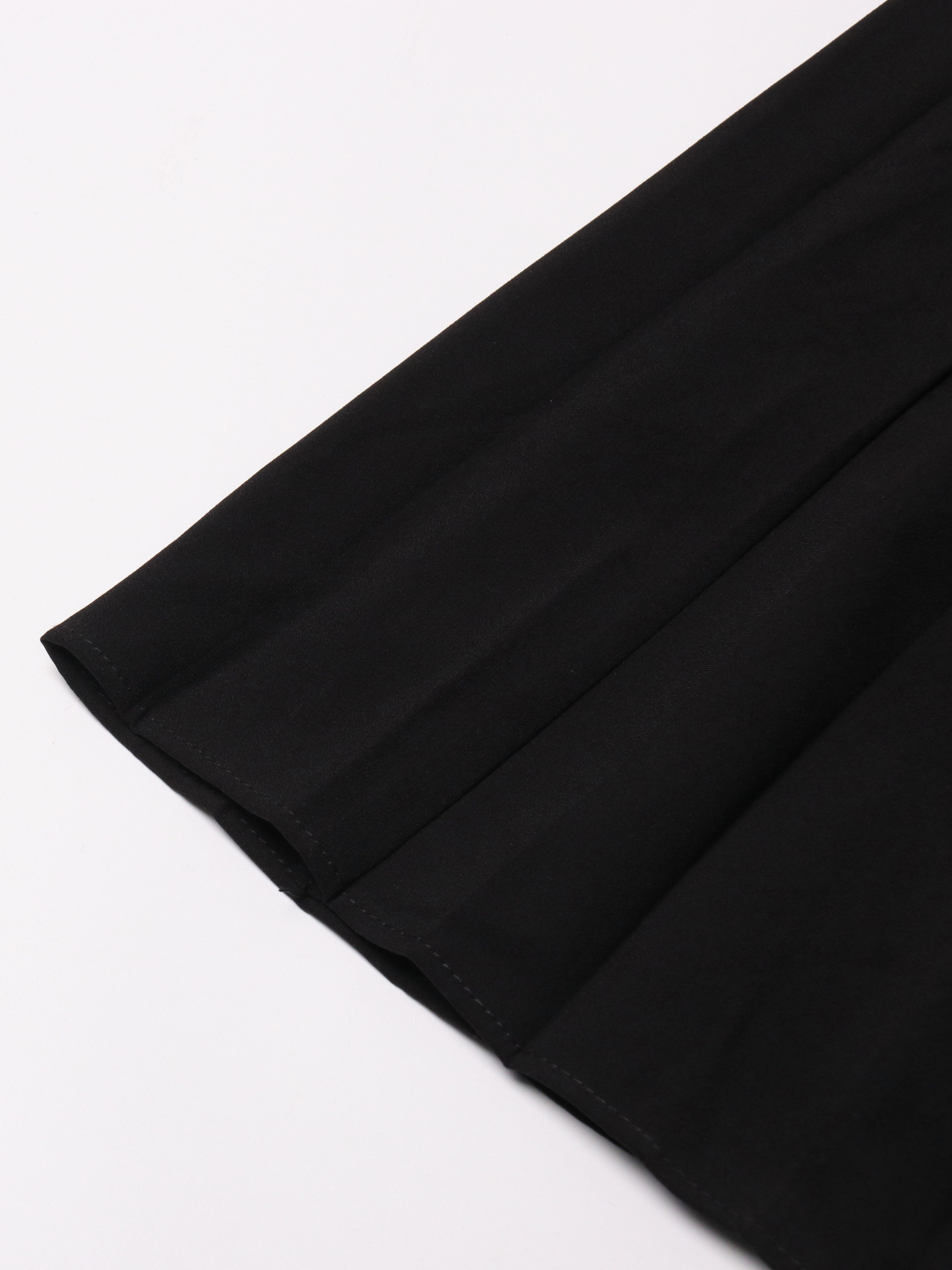 TWOTWINSTYLE Patchwork Pu Leather Pleated Designer Skirt