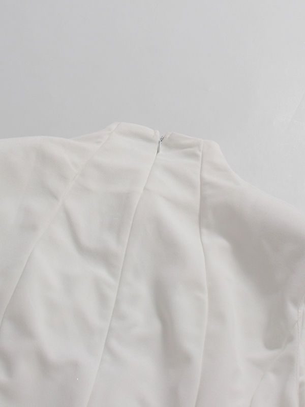 TWOTWINSTYLE Stand Collar Sleeveles Hollow Out Chic Dress