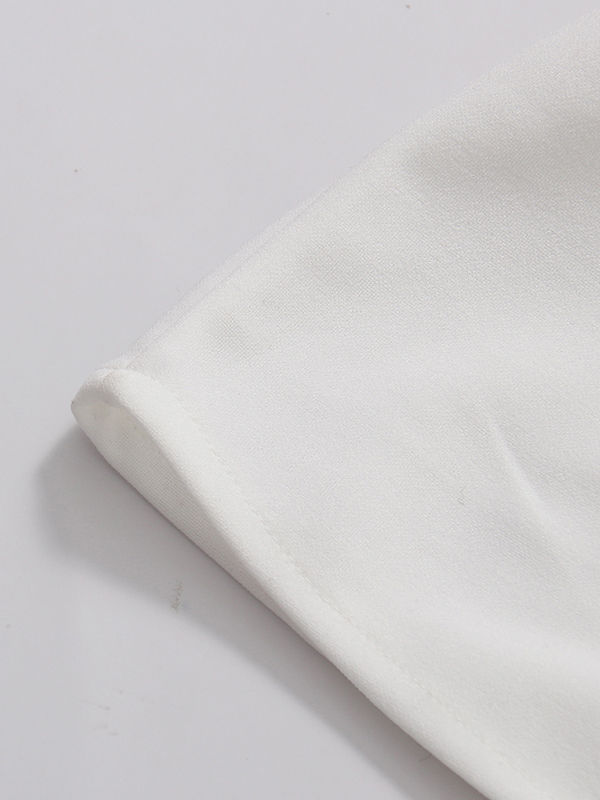 TWOTWINSTYLE Stand Collar Sleeveles Hollow Out Chic Dress