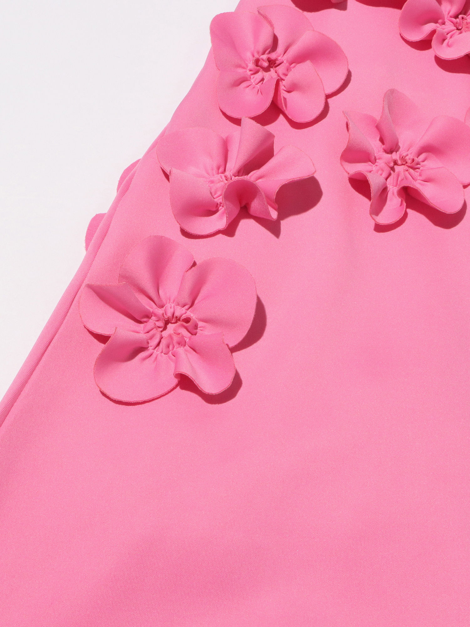 TWOTWINSTYLE Stand Collar Sleeveles Spliced 3D Flower Chic Dress
