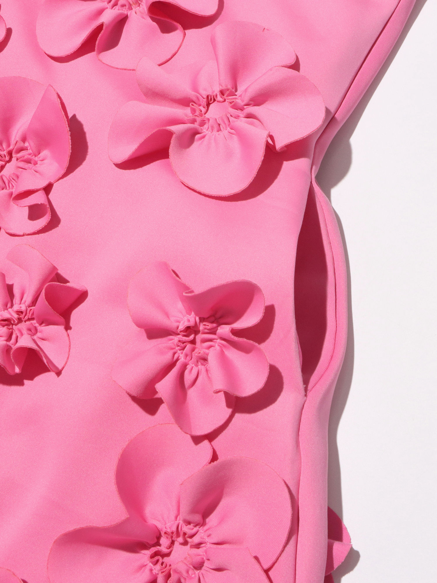 TWOTWINSTYLE Stand Collar Sleeveles Spliced 3D Flower Chic Dress