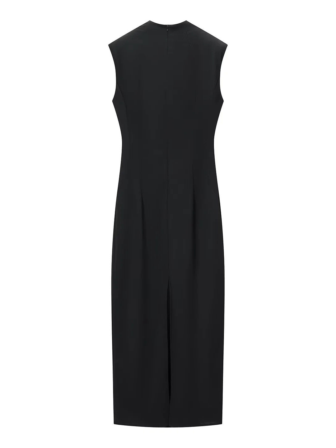 TWOTWINSTYLE Stand Collar Sleeveles Hollow Out Chic Dress