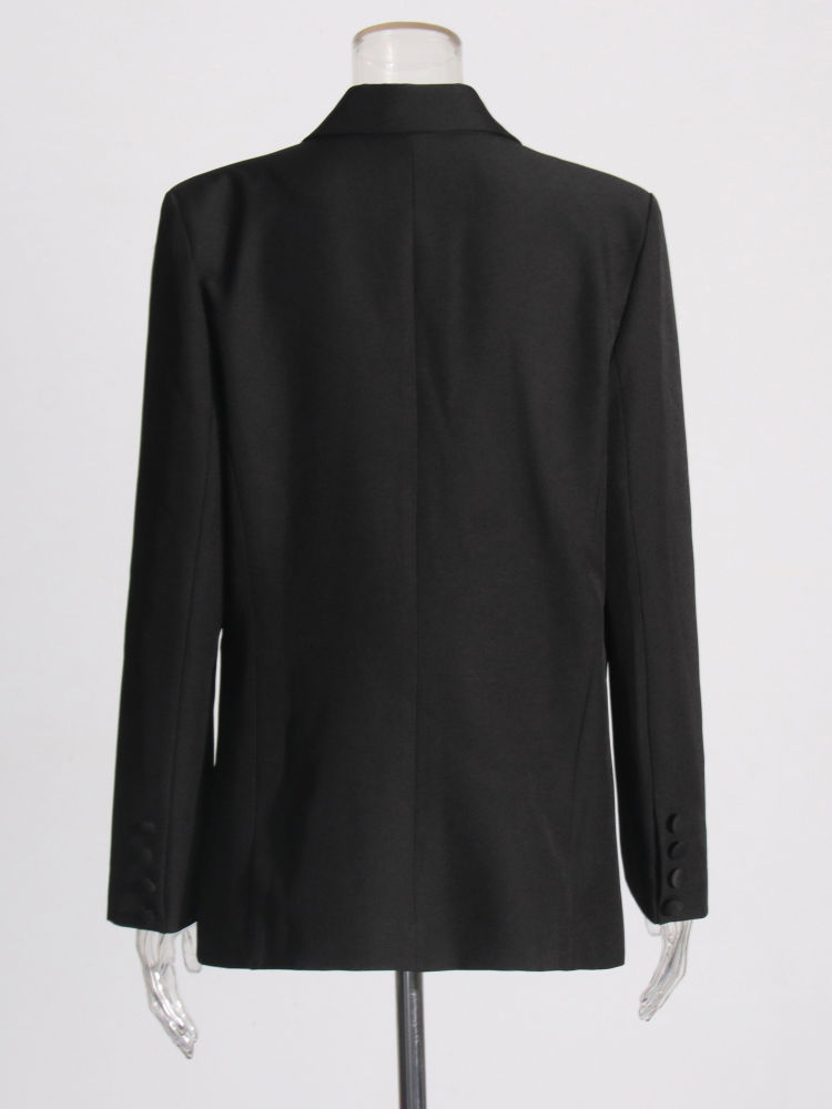 TWOTWINSTYLE Lapel Spliced Flower Temperament Chic Coat