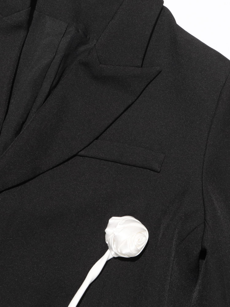 TWOTWINSTYLE Lapel Spliced Flower Temperament Chic Coat