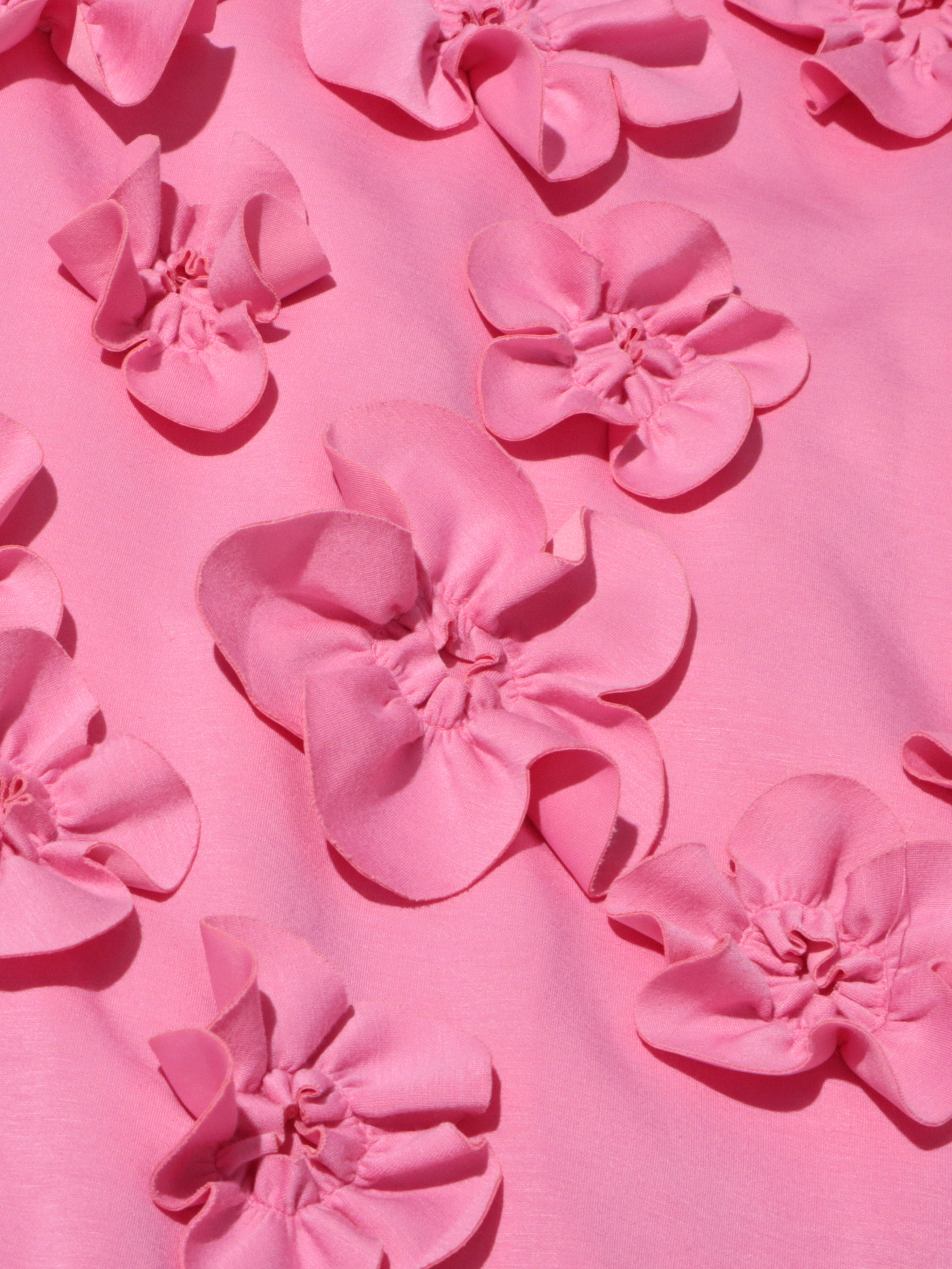 TWOTWINSTYLE Long Sleeve Spliced 3D Flower Fashion Dress
