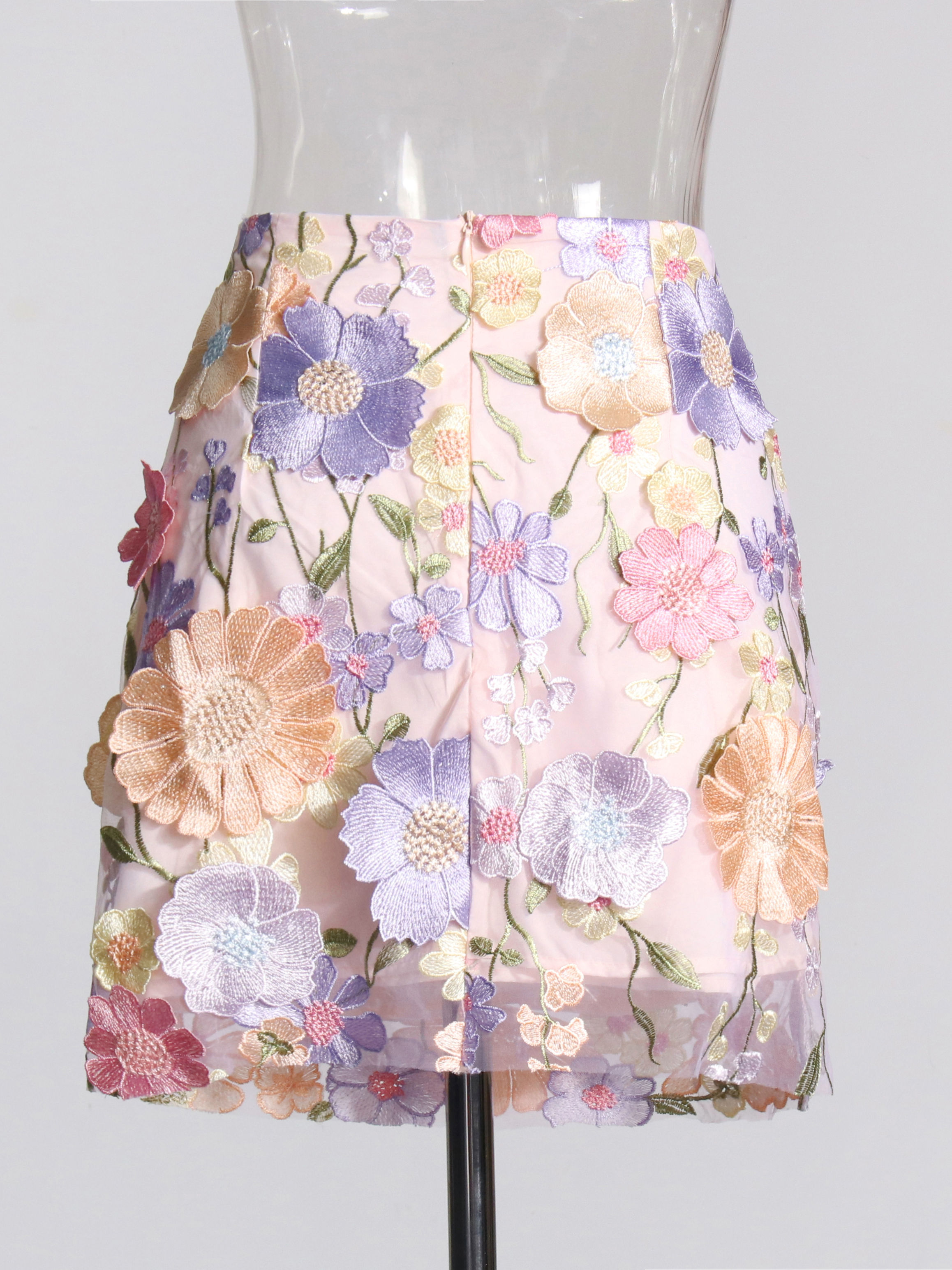 TWOTWINSTYLE Round Neck Hit Color Top High Waist Skirt Elegant Two Piece Set