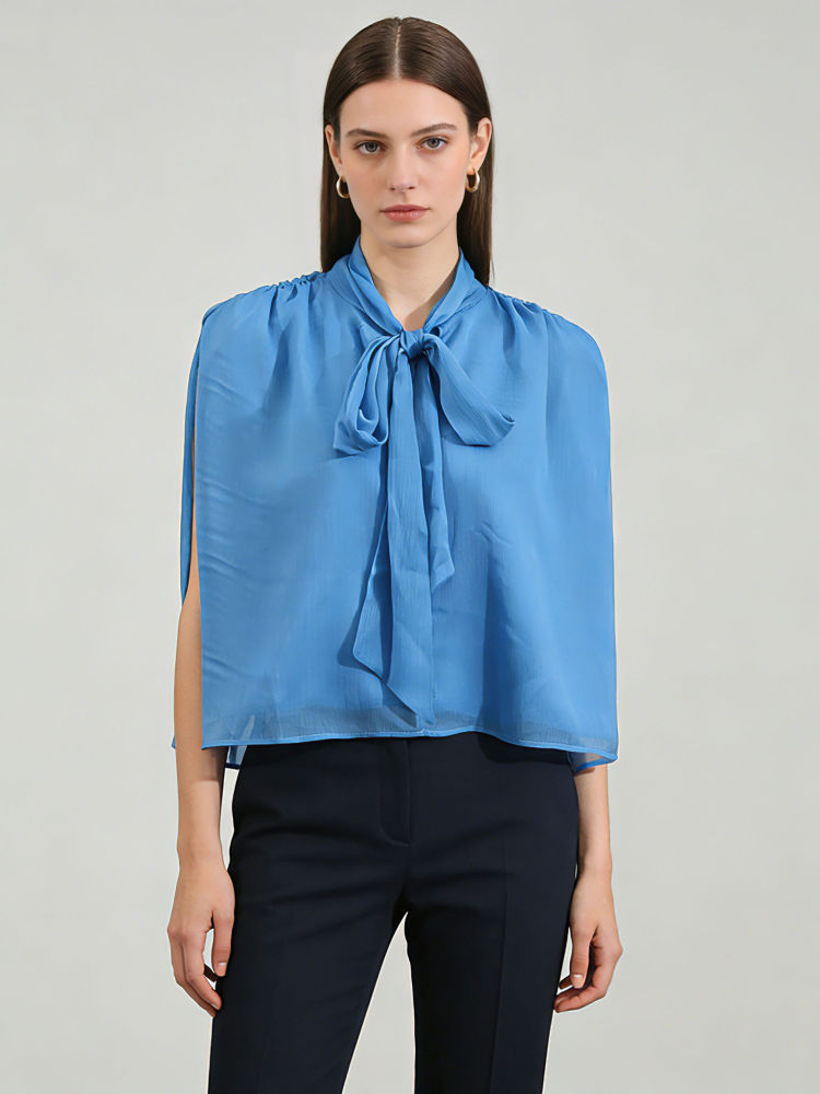 TWOTWINSTYLE Solid Stand Collar Sleeveles Designer Shirt