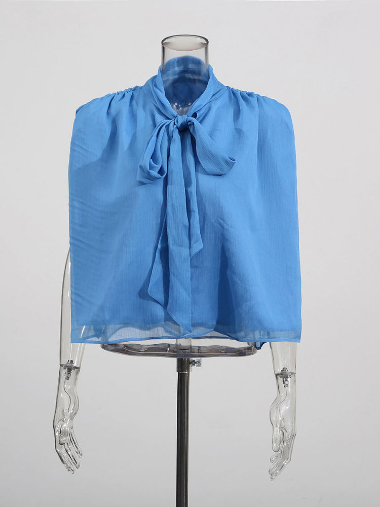 TWOTWINSTYLE Solid Stand Collar Sleeveles Designer Shirt