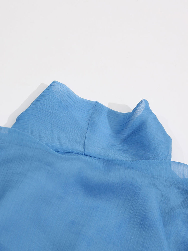 TWOTWINSTYLE Solid Stand Collar Sleeveles Designer Shirt