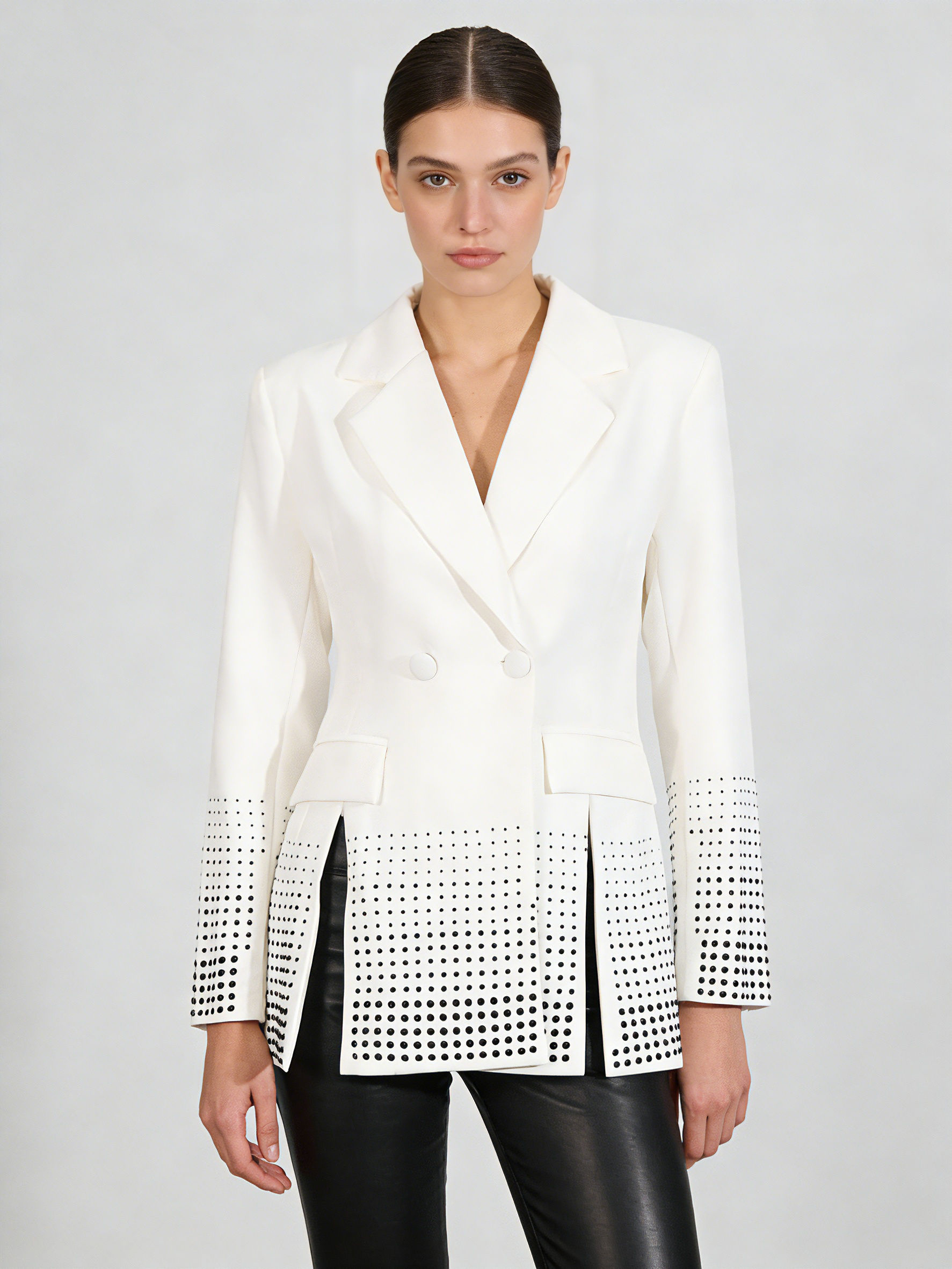 TWOTWINSTYLE Spliced Diamond Tunic Temperament Coat