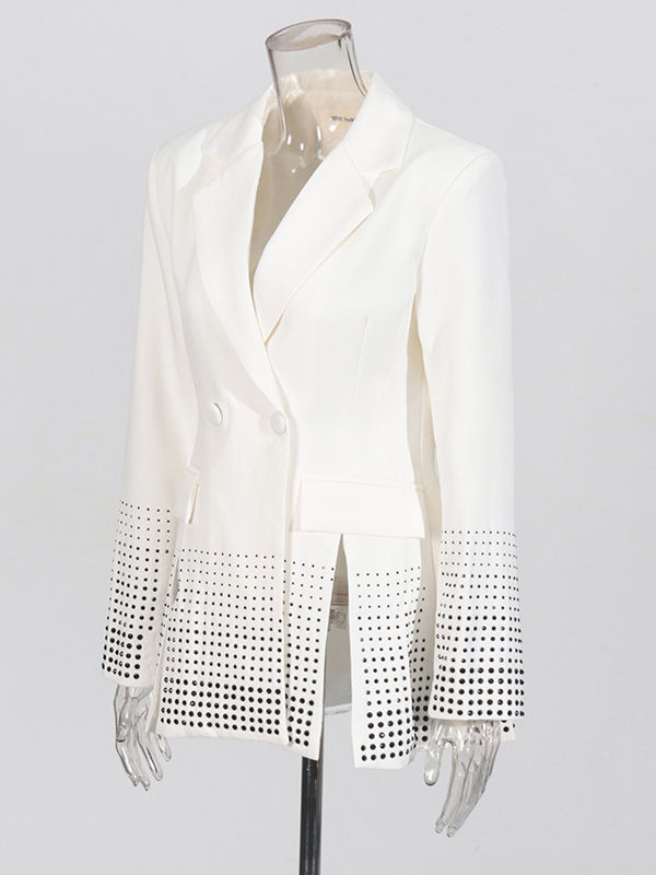TWOTWINSTYLE Spliced Diamond Tunic Temperament Coat