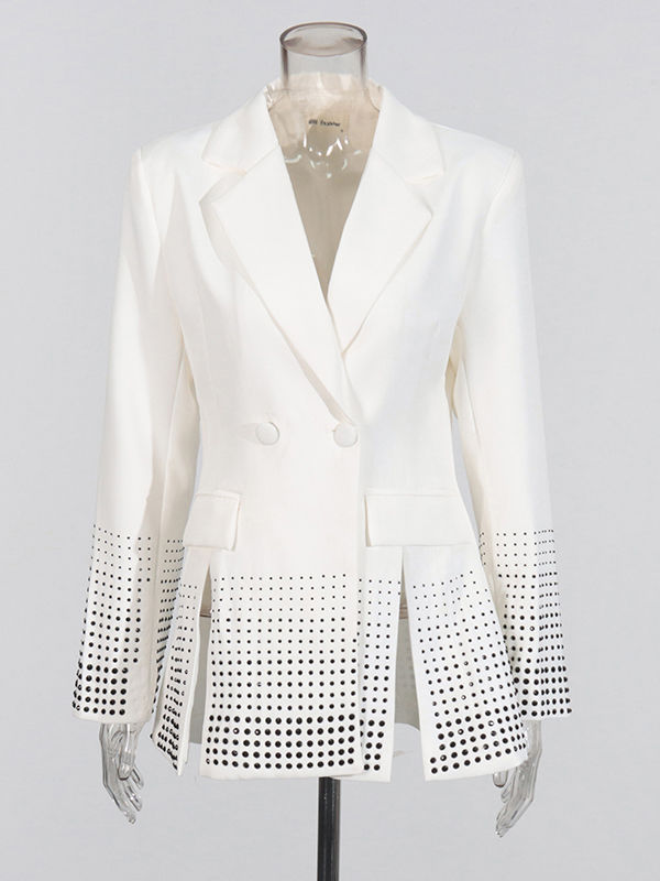 TWOTWINSTYLE Spliced Diamond Tunic Temperament Coat