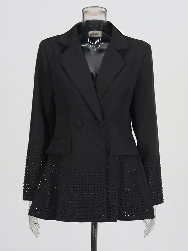 TWOTWINSTYLE Spliced Diamond Tunic Temperament Coat