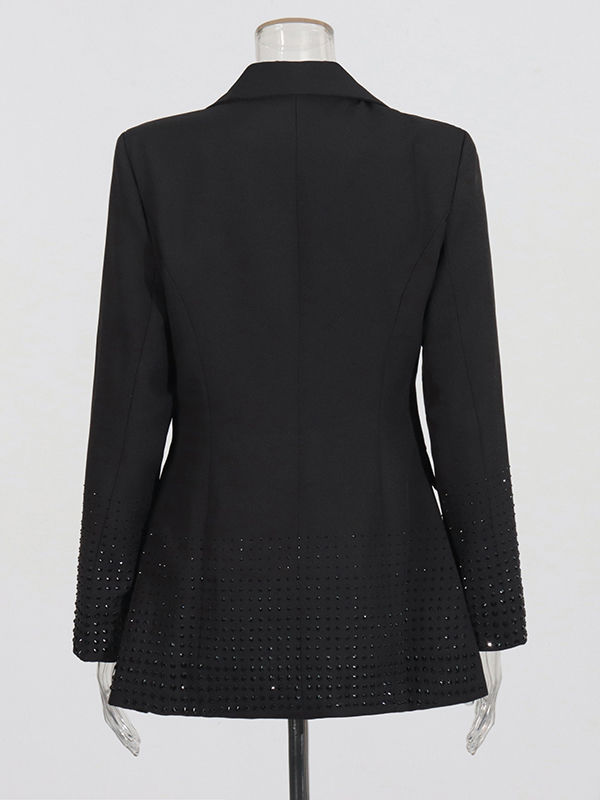 TWOTWINSTYLE Spliced Diamond Tunic Temperament Coat
