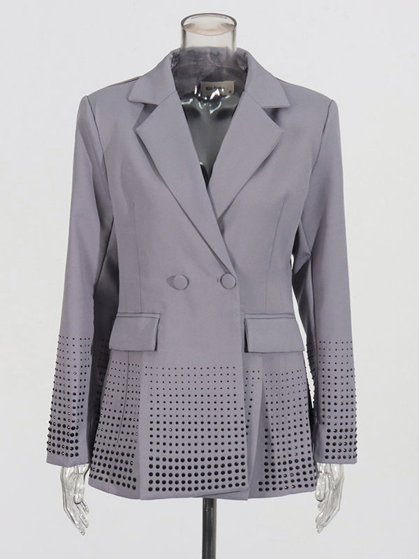 TWOTWINSTYLE Spliced Diamond Tunic Temperament Coat