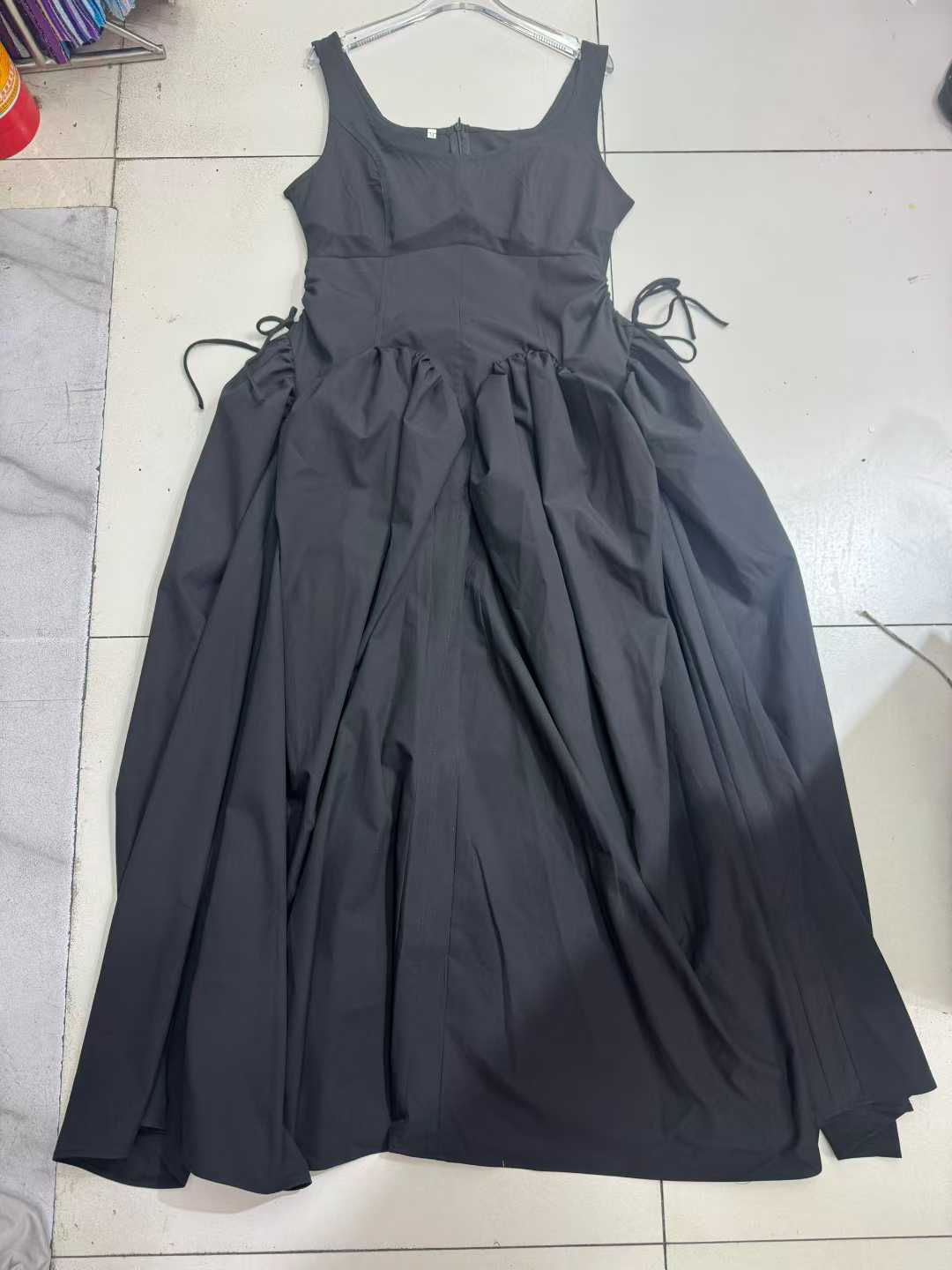 TWOTWINSTYLE Sleeveles High Waist Spliced Bowknot Designer Dress