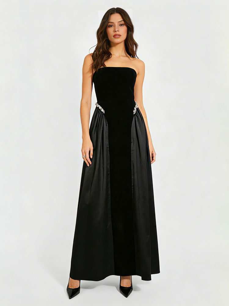 TWOTWINSTYLE Off Shoulder Patchwork Diamond Vintage Dress