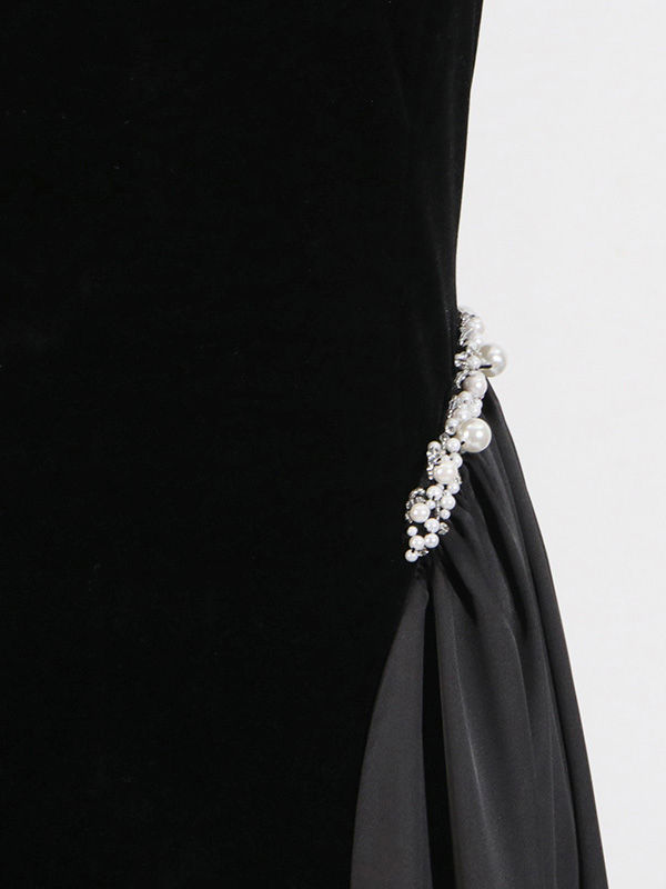 TWOTWINSTYLE Off Shoulder Patchwork Diamond Vintage Dress