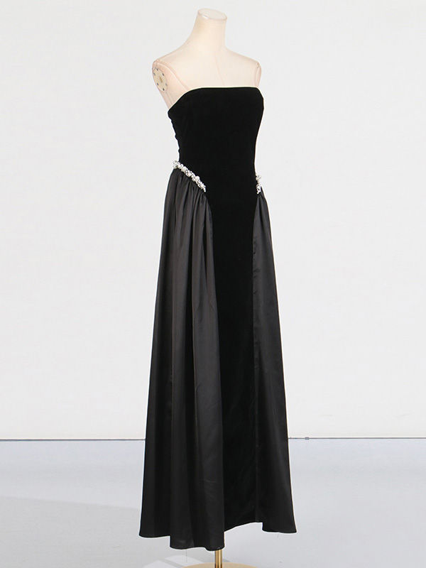 TWOTWINSTYLE Off Shoulder Patchwork Diamond Vintage Dress
