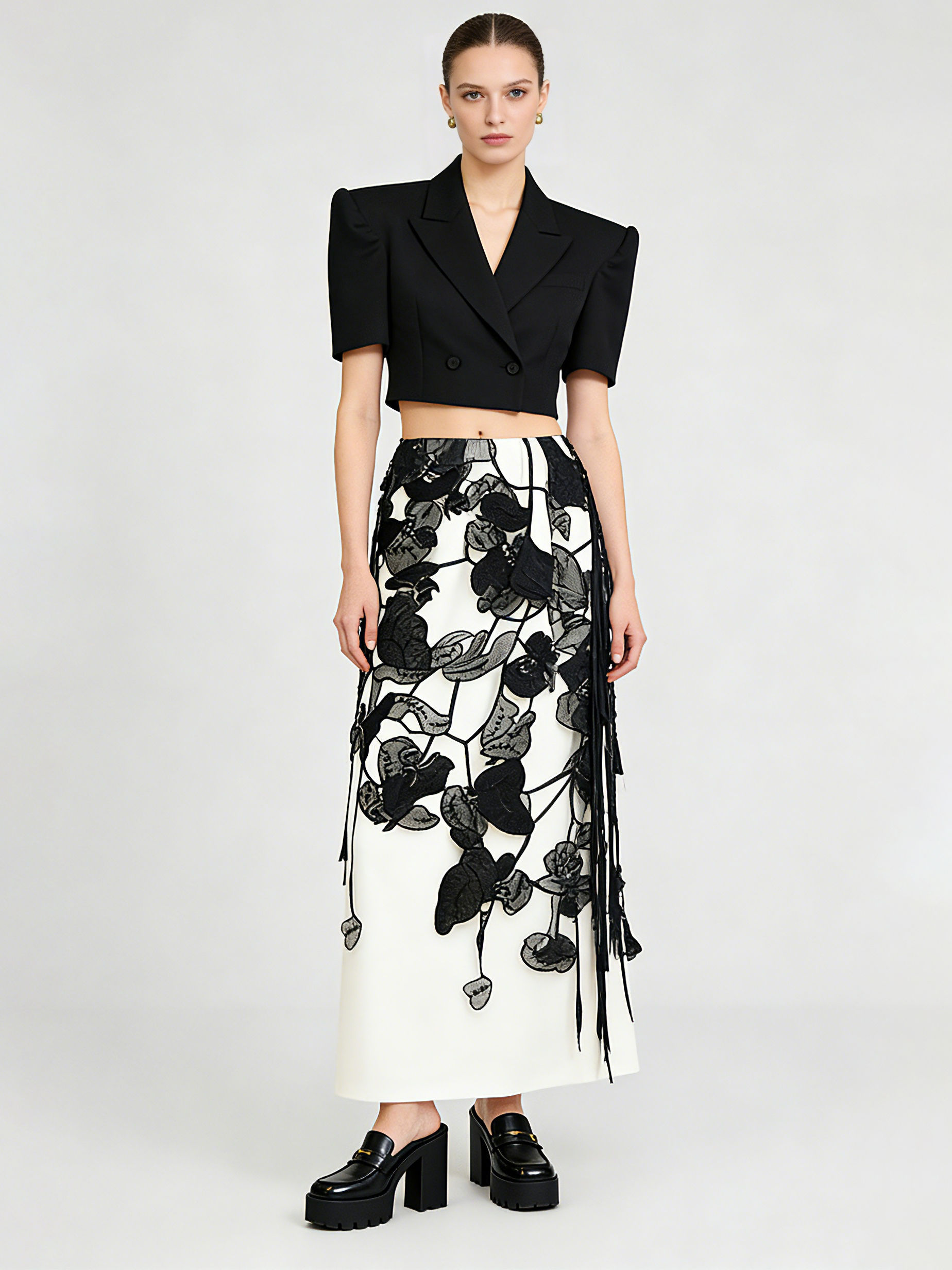 TWOTWINSTYLE High Waist Hollow Out Designer Skirt
