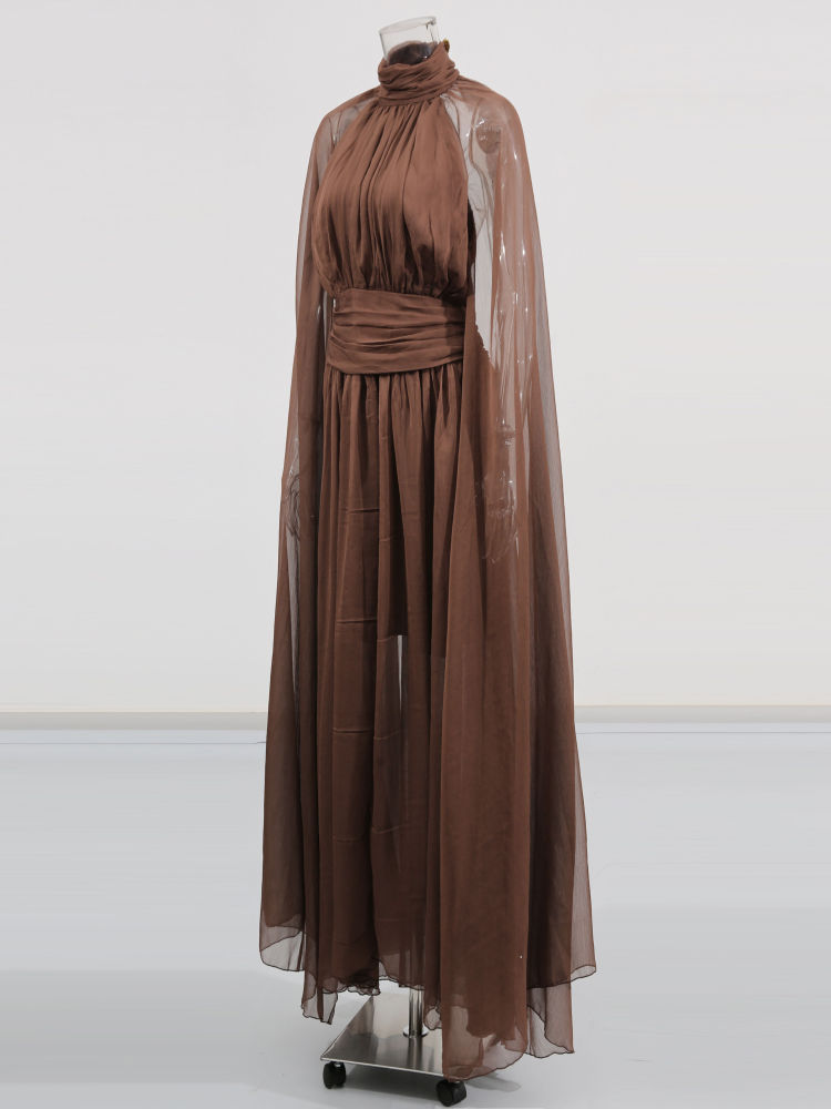 TWOTWINSTYLE Turtleneck Long Sleeve High Waist Vintage Dress