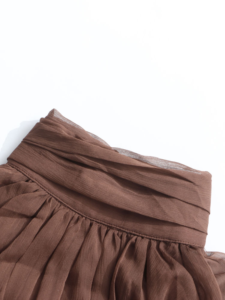 TWOTWINSTYLE Turtleneck Long Sleeve High Waist Vintage Dress