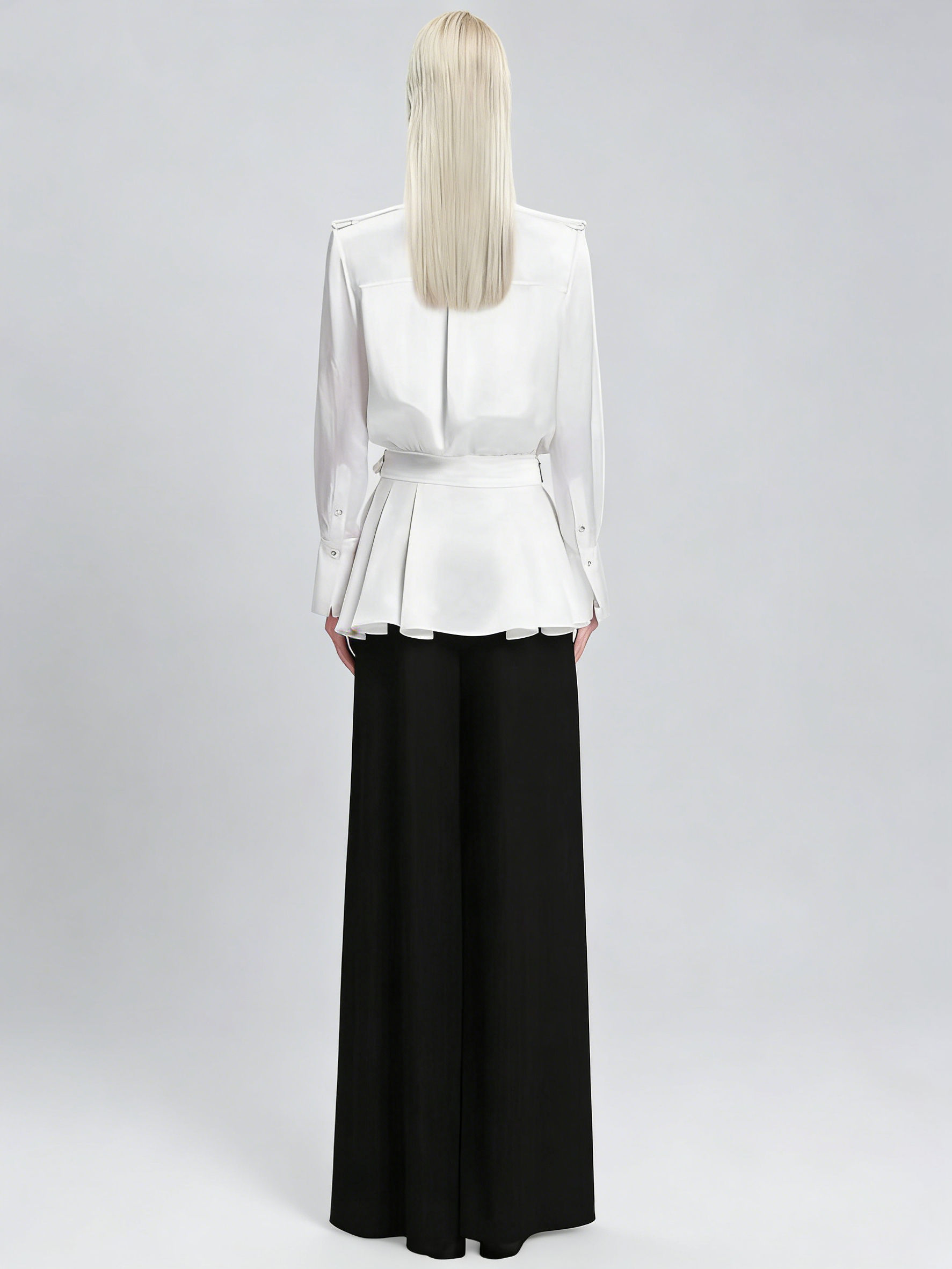 TWOTWINSTYLE Lapel Long Sleeve Tunic Temperament Shirt