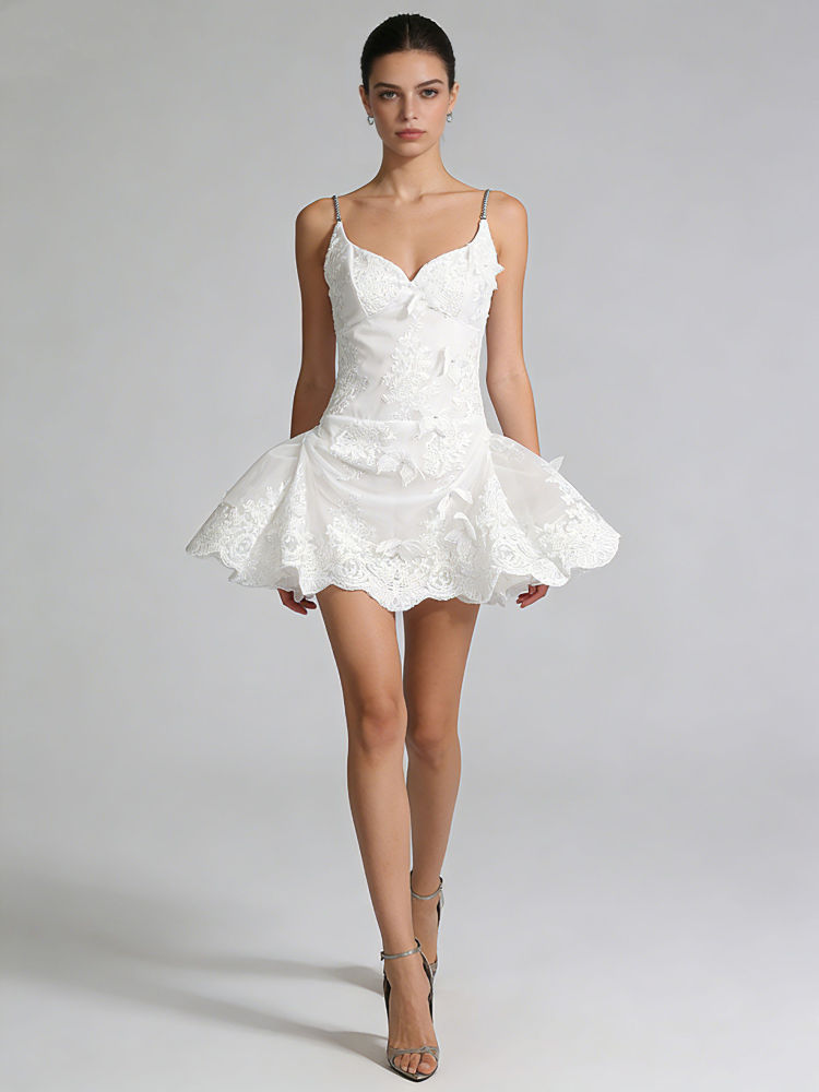 TWOTWINSTYLE Sleeveles Spliced Mesh Tunic Elegant Dress