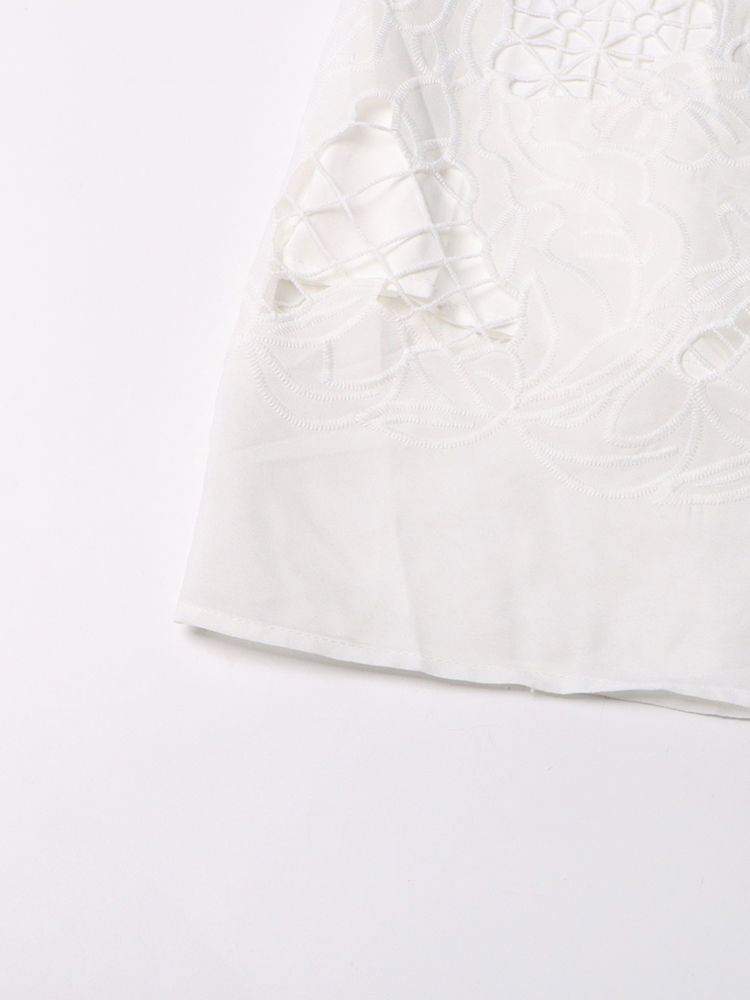 TWOTWINSTYLE Lapel Hollow Out  High Waist Elegant Dress