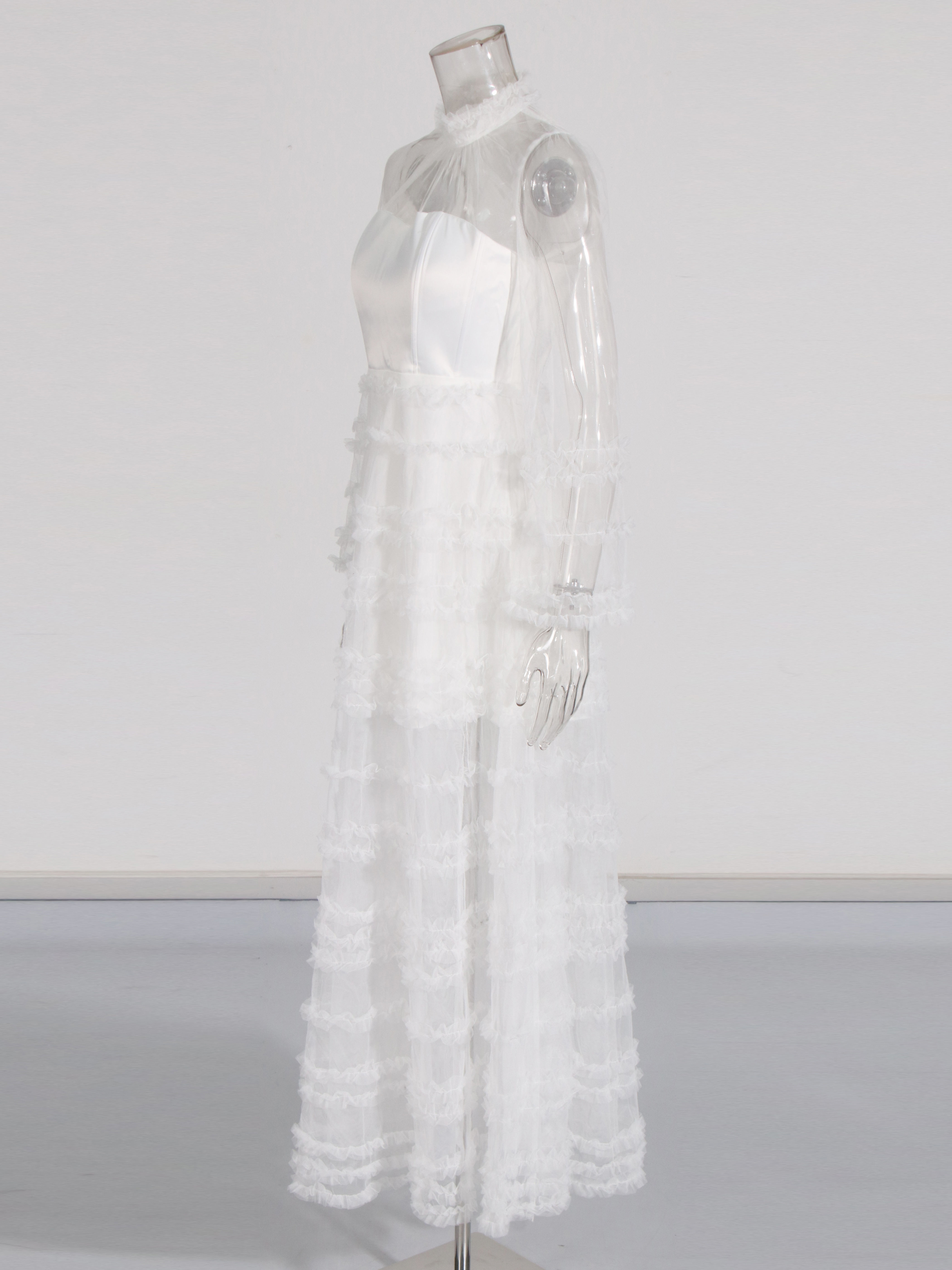 TWOTWINSTYLE Long Sleeve Patchwork Mesh Fashion Dress