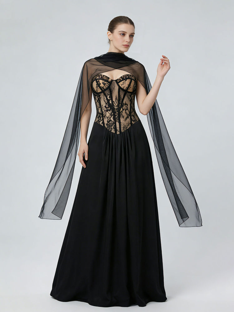 TWOTWINSTYLE Sleeveles Spliced Lace High Waist Sexy Dress