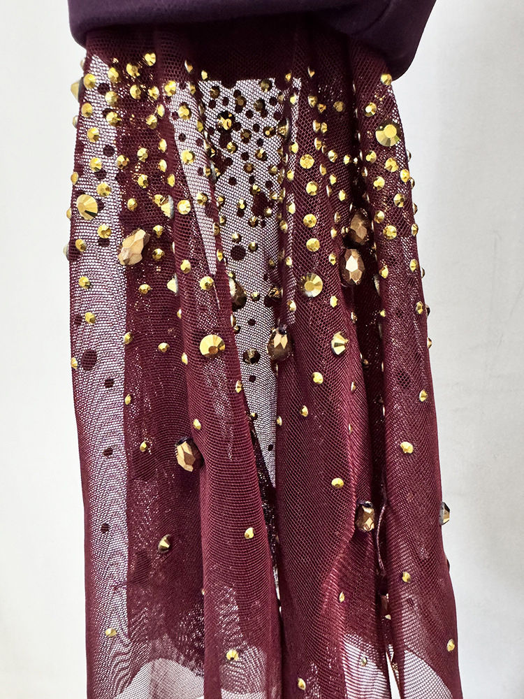 TWOTWINSTYLE Lapel Patchwork Diamond Tunic Fashion Dress