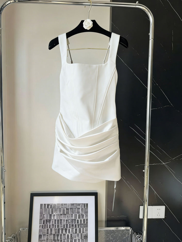 TWOTWINSTYLE Sleeveles Square Neckline Tunic Fashion Dress
