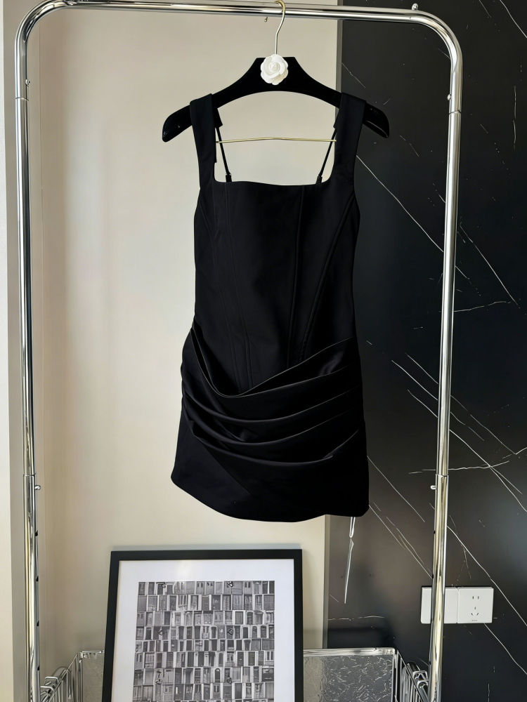 TWOTWINSTYLE Sleeveles Square Neckline Tunic Fashion Dress