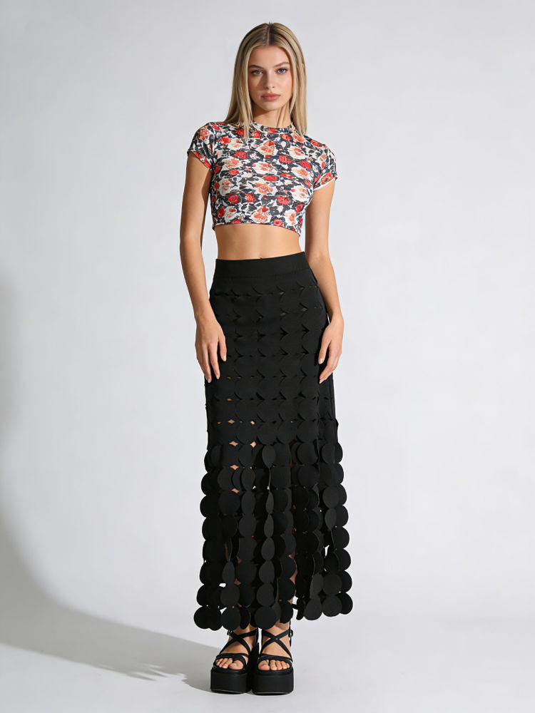 TWOTWINSTYLE Tunic Spliced Wafer Minimalist Skirt