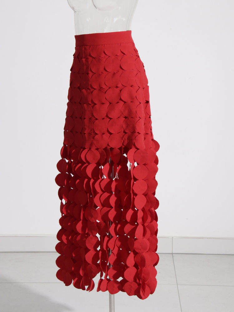 TWOTWINSTYLE Tunic Spliced Wafer Minimalist Skirt