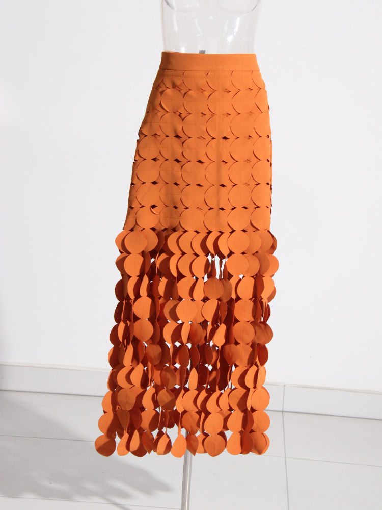 TWOTWINSTYLE Tunic Spliced Wafer Minimalist Skirt