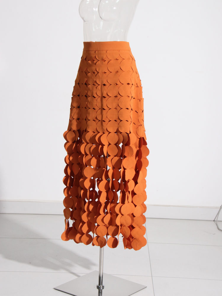 TWOTWINSTYLE Tunic Spliced Wafer Minimalist Skirt