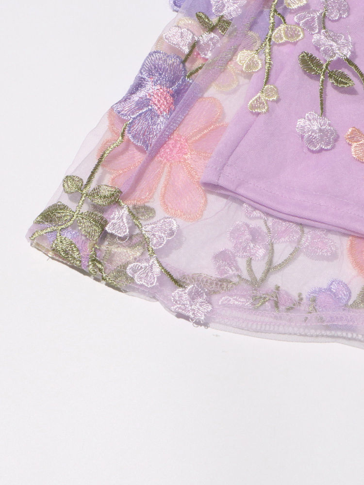 TWOTWINSTYLE Sleeveles Spliced Embroidery Tunic Elegant Dress
